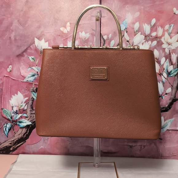 Loungefly Brown Satchel with Gold Accents - Picture 6 of 6